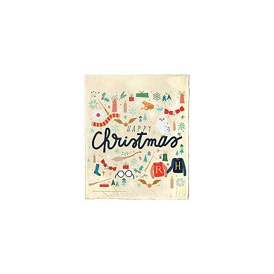 Warner Bros. Harry Potter Everything Happy This Chirstmas Silk Touch Throw Blanket 50x60 Inches