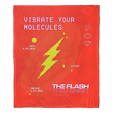 Warner Bros. The Flash Vibrate Your Molecules Silk Touch Throw Blanket 50x60 Inches