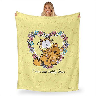 Nickelodeon Garfield Teddy Bear Silk Touch Throw Blanket 50x60 Inches