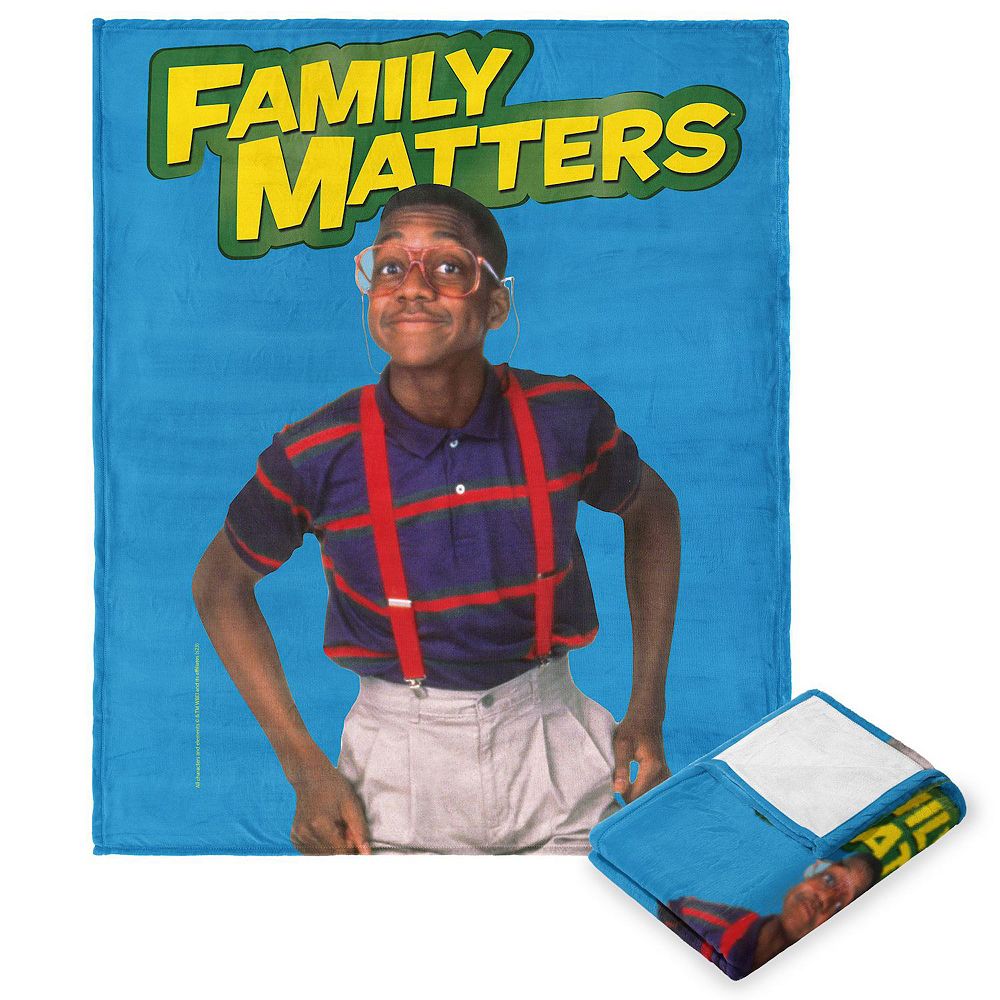 Warner Bros. WB 100 Here's Urkel Silk Touch Throw Blanket 50x60 Inches