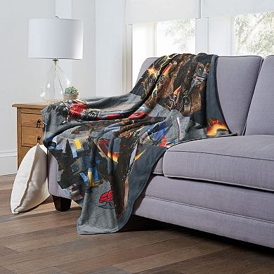 Hasbro Transformers: Rise Of The Beasts Scourge Versus Optimus Prime Silk Touch Throw Blanket