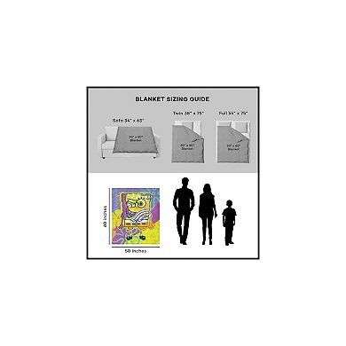 Spongebob Cool Bob Painting Silk Touch Throw Blanket