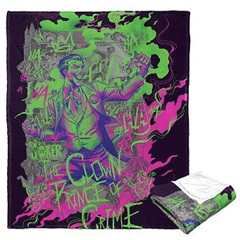 Warner Bros. Batman Clown Prince Silk Touch Throw Blanket 50x60 Inches
