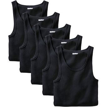 KingSize Men's Big & Tall 5-Pack Ribbed Cotton Tank Undershirt