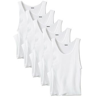 KingSize Men's Big & Tall Ribbed Cotton Tank Undershirt 5-Pack