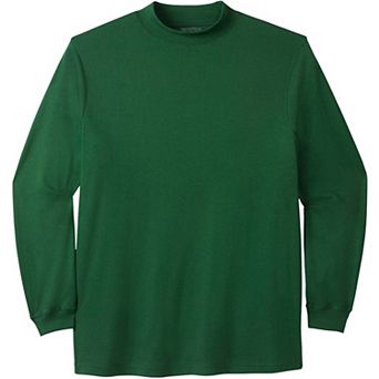 KingSize Men's Big & Tall Mock Turtleneck Long-Sleeve Cotton Tee