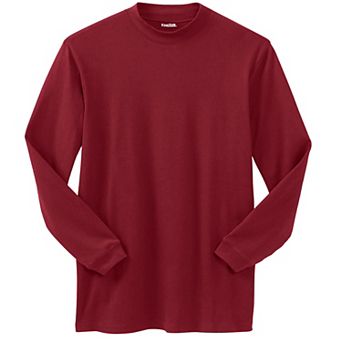 KingSize Men's Big & Tall Mock Turtleneck Long-Sleeve Cotton Tee