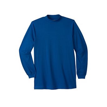 KingSize Men's Big & Tall Mock Turtleneck Long-Sleeve Cotton Tee