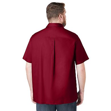 KingSize Men's Big & Tall Solid Wrinkle-Resistant Short Sleeve Button Down