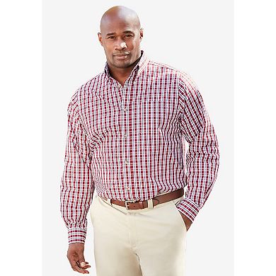 KingSize Men's Big & Tall Long Sleeve Wrinkle Free Sport Shirt