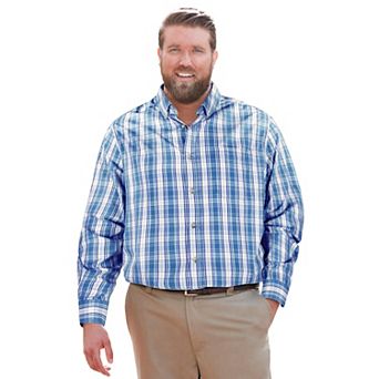 KingSize Men's Big & Tall Long Sleeve Wrinkle Free Sport Shirt