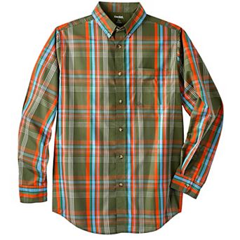 KingSize Men's Big & Tall Long Sleeve Wrinkle Free Sport Shirt