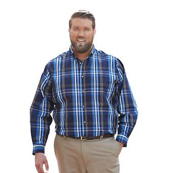 KingSize Men's Big & Tall Long Sleeve Wrinkle Free Sport Shirt