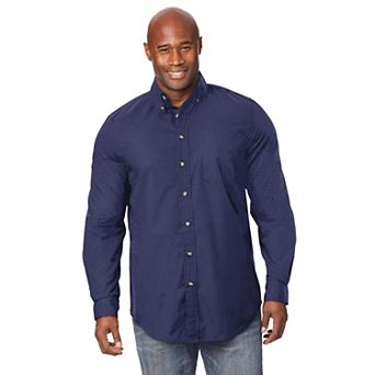 KingSize Men's Big & Tall Long Sleeve Wrinkle Free Sport Shirt