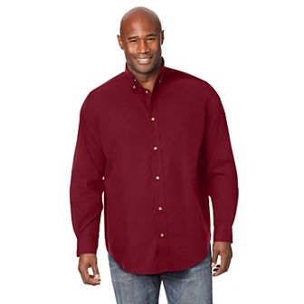 KingSize Men's Big & Tall Long Sleeve Wrinkle Free Sport Shirt
