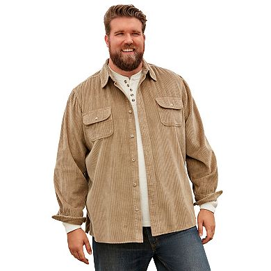 KingSize Men's Big & Tall Long-Sleeve Corduroy Shirt
