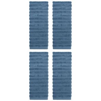 Cotton 4 Pack Hand Towels, Striped Pattern Comfort Towel for Bathroom 14" x 30"