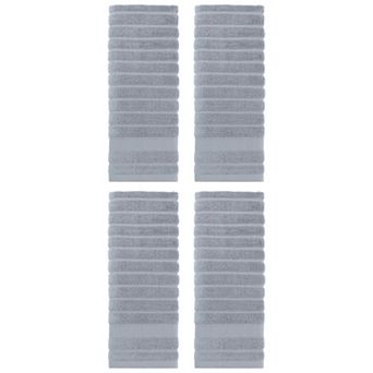 Cotton 4 Pack Hand Towels, Striped Pattern Comfort Towel for Bathroom 14" x 30"