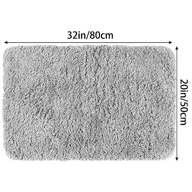 2 Pcs Bathroom Rug, Non Slip Extra Thick Microfiber Soft Plush Bath Mats Bathroom Mat 20" x 32"
