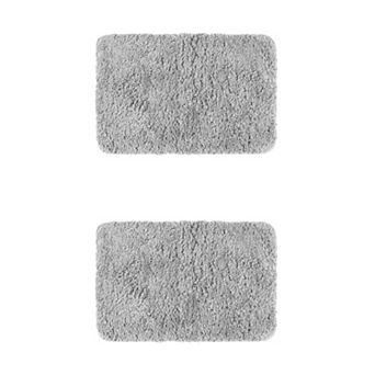 2 pc Bathroom Rug, Non Slip Extra Thick Microfiber Soft Plush Bath Mats Bathroom Mat 20" x 32"