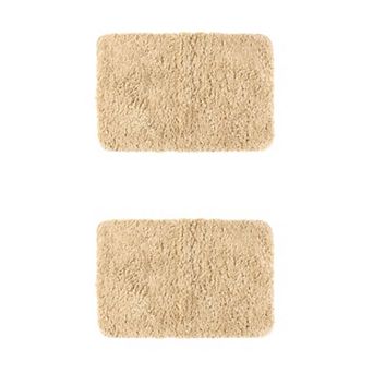 2 pc Bathroom Rug, Non Slip Extra Thick Microfiber Soft Plush Bath Mats Bathroom Mat 20" x 32"