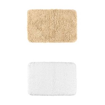 2 pc Bathroom Rug, Non Slip Extra Thick Microfiber Soft Plush Bath Mats Bathroom Mat 20" x 32"
