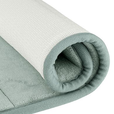 2Pcs Non Slip Bathroom Rug Thick Soft Bathroom Mat Bath Rugs Absorbent 16" x 24"