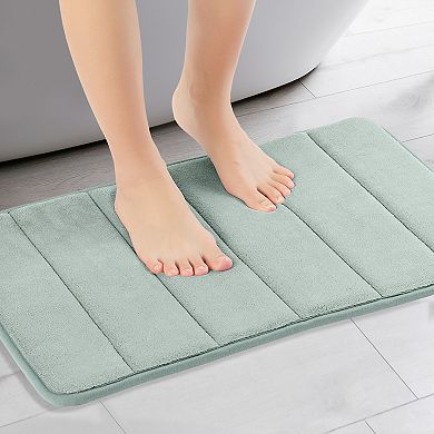 2Pcs Non Slip Bathroom Rug Thick Soft Bathroom Mat Bath Rugs Absorbent 16" x 24"