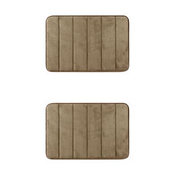 2 pc Non Slip Bathroom Rug Thick Soft Bathroom Mat Bath Rugs Absorbent 16" x 24"