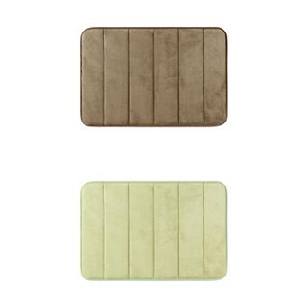 2 pc Non Slip Bathroom Rug Thick Soft Bathroom Mat Bath Rugs Absorbent 16" x 24"