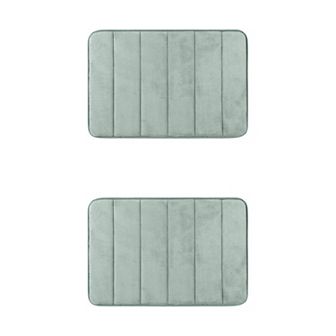 2 pc Non Slip Bathroom Rug Thick Soft Bathroom Mat Bath Rugs Absorbent 16" x 24"