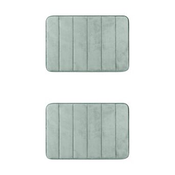 2 pc Non Slip Bathroom Rug Thick Soft Bathroom Mat Bath Rugs Absorbent 16" x 24"