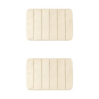 2 pc Non Slip Bathroom Rug Thick Soft Bathroom Mat Bath Rugs Absorbent 16" x 24"