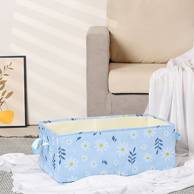 1 Pack Storage Basket, Chrysanthemum Storage Cube with Handles, Collapsible Storage Bins