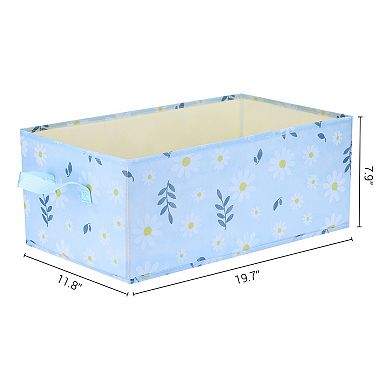 1 Pack Storage Basket, Chrysanthemum Storage Cube with Handles, Collapsible Storage Bins