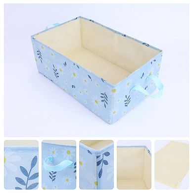1 Pack Storage Basket, Chrysanthemum Storage Cube with Handles, Collapsible Storage Bins