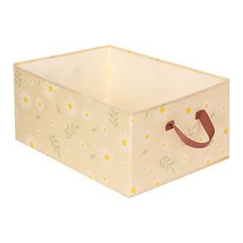 1 Pack Storage Basket, Chrysanthemum Storage Cube with Handles, Collapsible Storage Bins