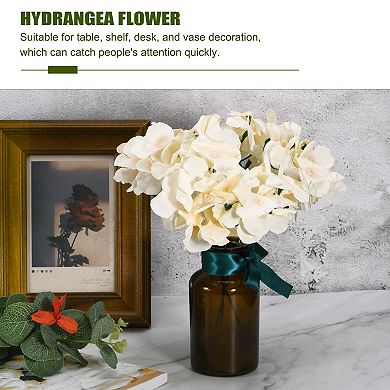 Silk Artificial Hydrangea Flowers, Artificial Flowers Heads with Stems, Full Hydrangea Flowers 30Set