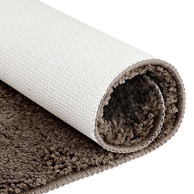 2Pcs Bathroom Rugs, Soft Plush Bath Mats Non Slip Extra Bathroom Mat Shaggy Bath Rugs 16" x 24"