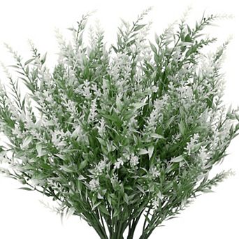 8 pc Artificial Lavender Bundle Fake Flowers Bouquet Faux Plastic Flowers