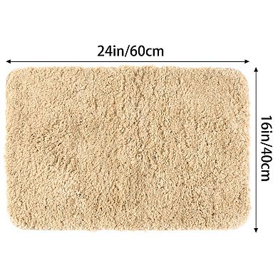 2 Pcs Bathroom Rug, Non Slip Extra Thick Microfiber Soft Plush Bath Mats Bathroom Mat 16" x 24"