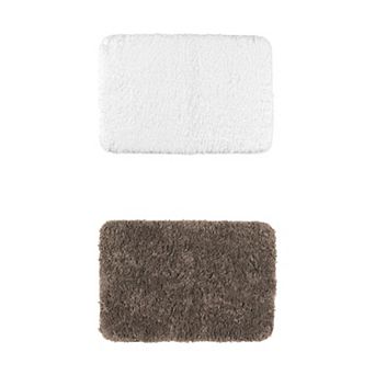 2 pc Bathroom Rug, Non Slip Extra Thick Microfiber Soft Plush Bath Mats Bathroom Mat 16" x 24"