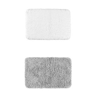 2 pc Bathroom Rug, Non Slip Extra Thick Microfiber Soft Plush Bath Mats Bathroom Mat 16" x 24"