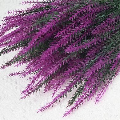 10 Bundles Lavender Fake Artificial Flowers Faux Plastic Plants Porch Window Indoor Outdoor