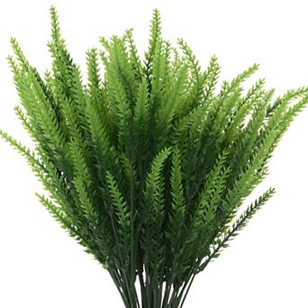10 Bundles Lavender Fake Artificial Flowers Faux Plastic Plants Porch Window Indoor Outdoor 13.4"