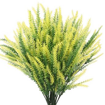 10 Bundles Lavender Fake Artificial Flowers Faux Plastic Plants Porch Window Indoor Outdoor