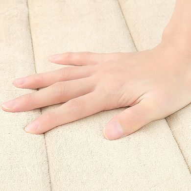 2Pcs Non Slip Bathroom Rug Thick Soft Bathroom Mat Bath Rugs Absorbent 16"x 24"+20"x 32"