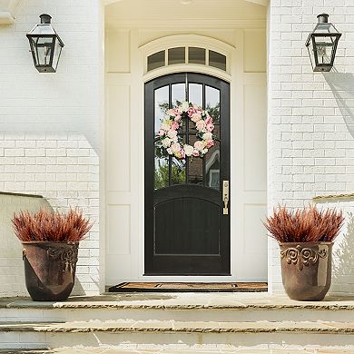 5 Pack Artificial Plants, Artificial Grass Greenery, Faux Floral Leaf Outdoor Plants