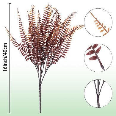 5 Pack Artificial Plants, Artificial Grass Greenery, Faux Floral Leaf Outdoor Plants