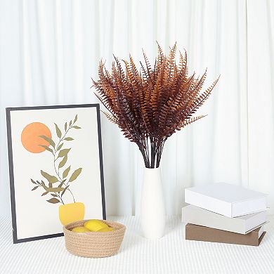 5 Pack Artificial Plants, Artificial Grass Greenery, Faux Floral Leaf Outdoor Plants